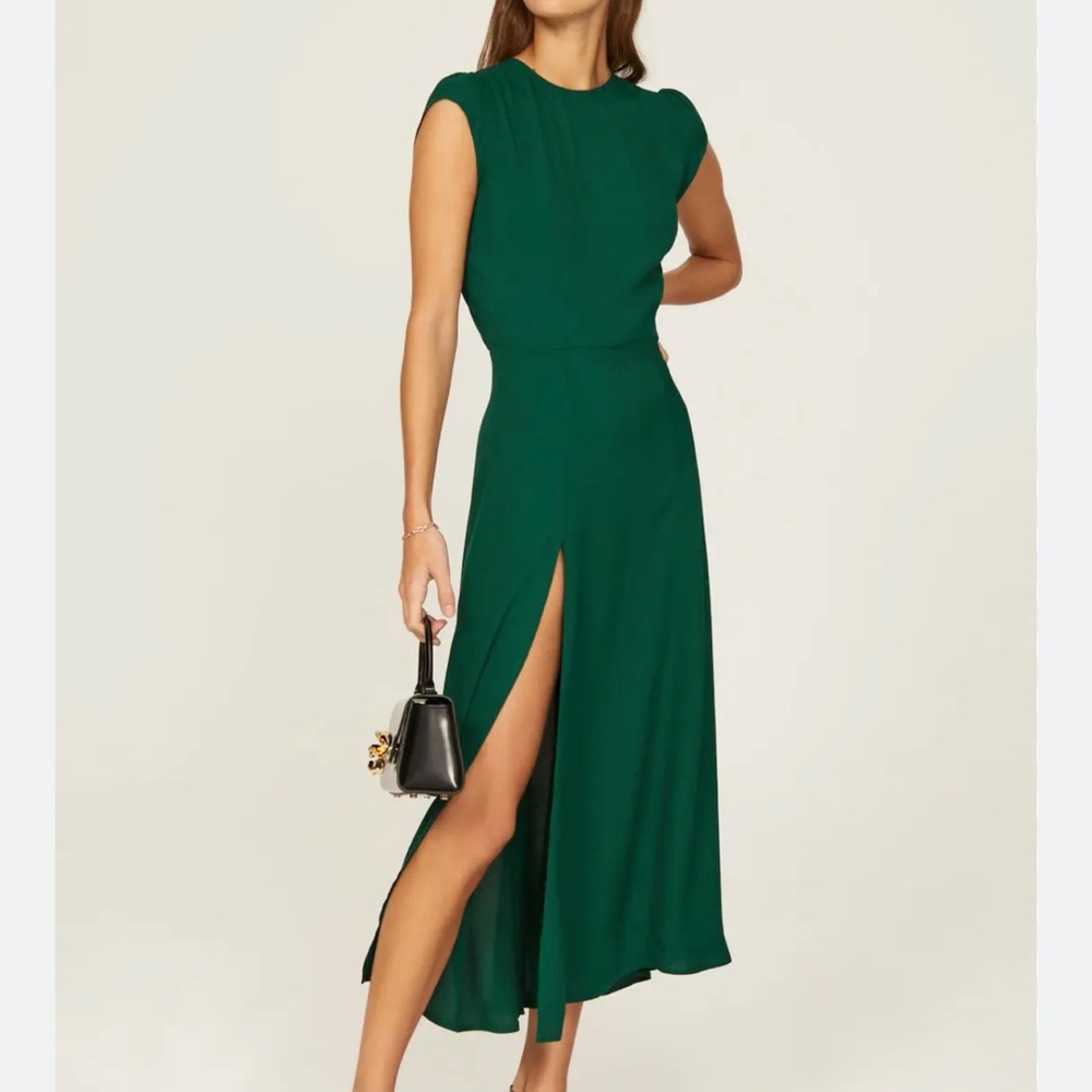 COPY - Reformation Gavin Dress in Green. Size 4.